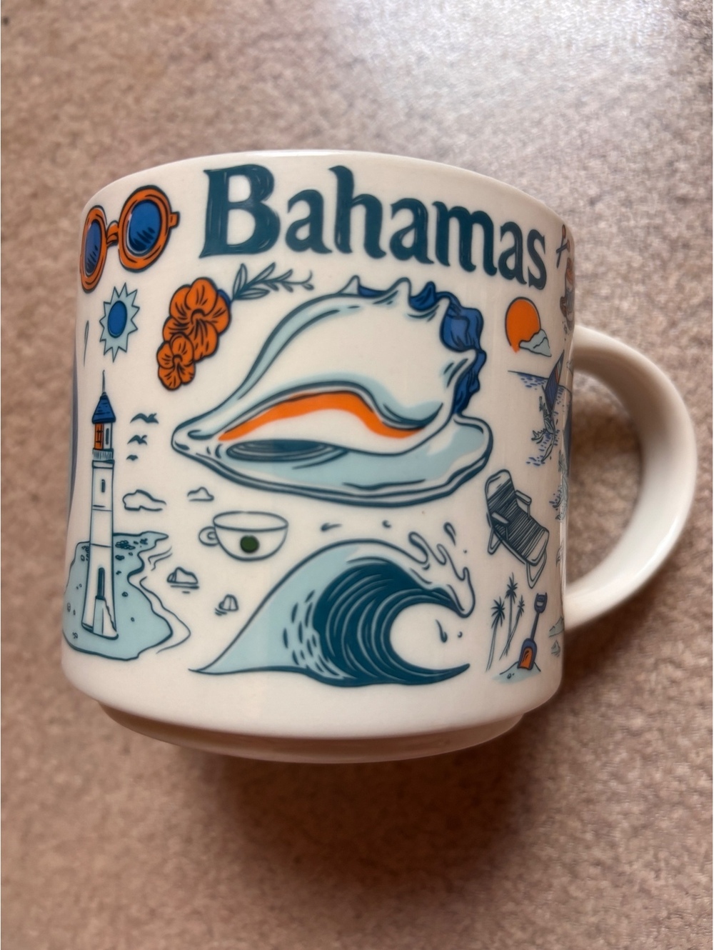 2019 Bahamas been there series Starbucks 14 ounce coffee mug blue and white